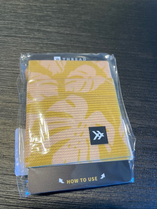 Thread Wallets Accessories - Thread Yellow Floral Card & Key Holder